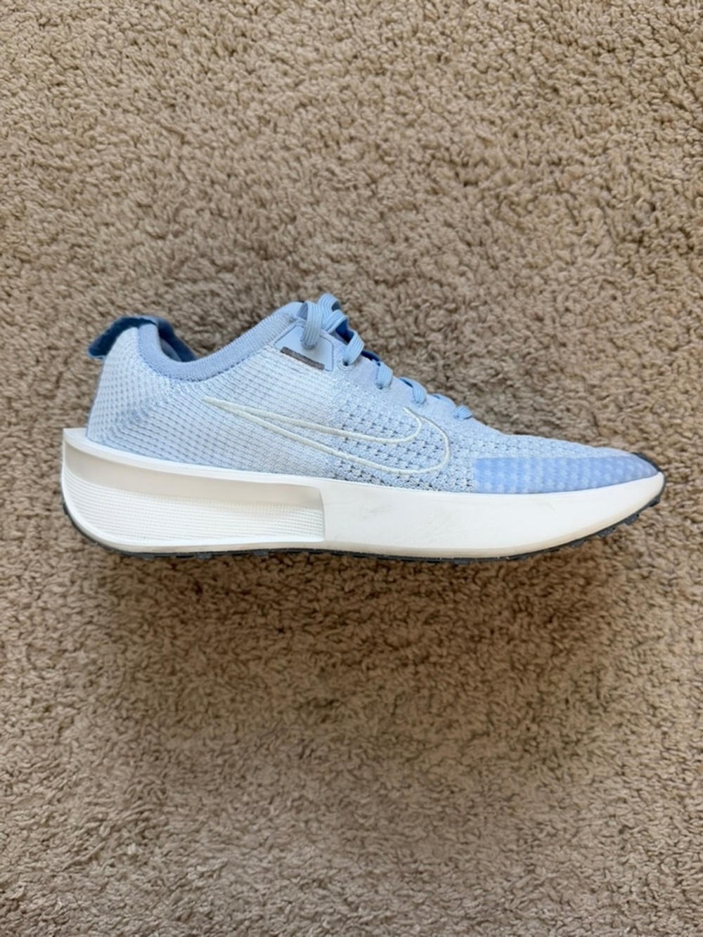 Nike Interact Run Light Blue Knit Running Shoes Womens Size 8.5 FD2292-401